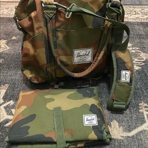 Herschel camo diaper bag
